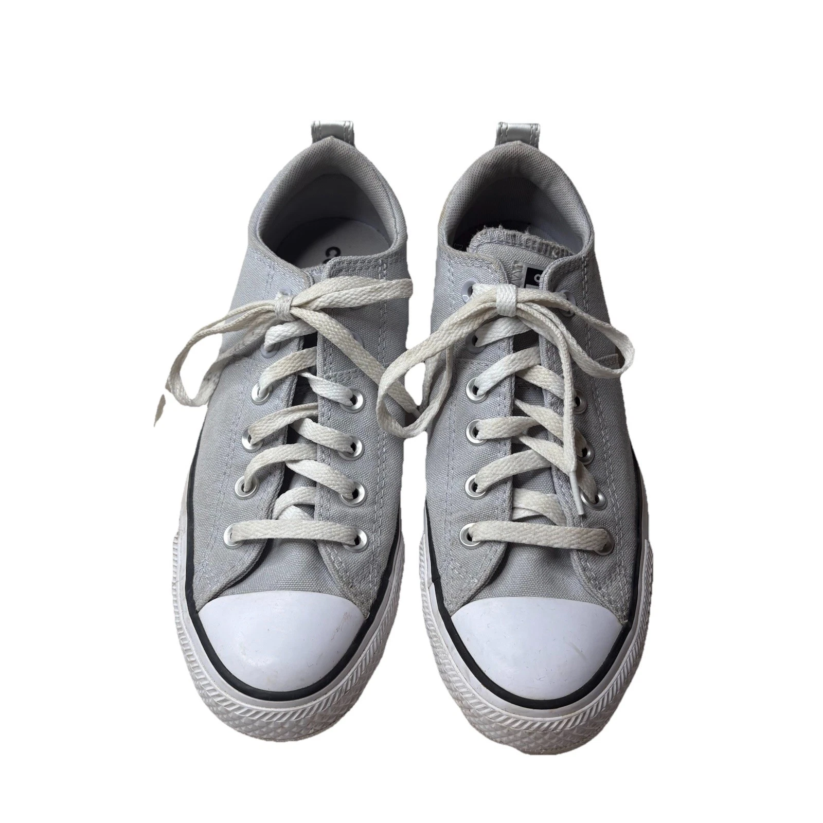 Scarpe sneakers basse Converse CTAS grigio chiaro bianco taglia 9 donna