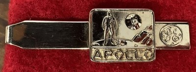 Vintage Apollo 11 Moon Landing Tie Clip GE General Electric New Old Stock NOS