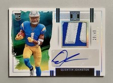 2023 Impeccable Quentin Johnston RPA Rookie Patch  /49 Two Color Patch Chargers