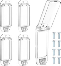 4 Pack Light Switch Guard Cover Clear Baby Proof Rocker Wall Plate Protector