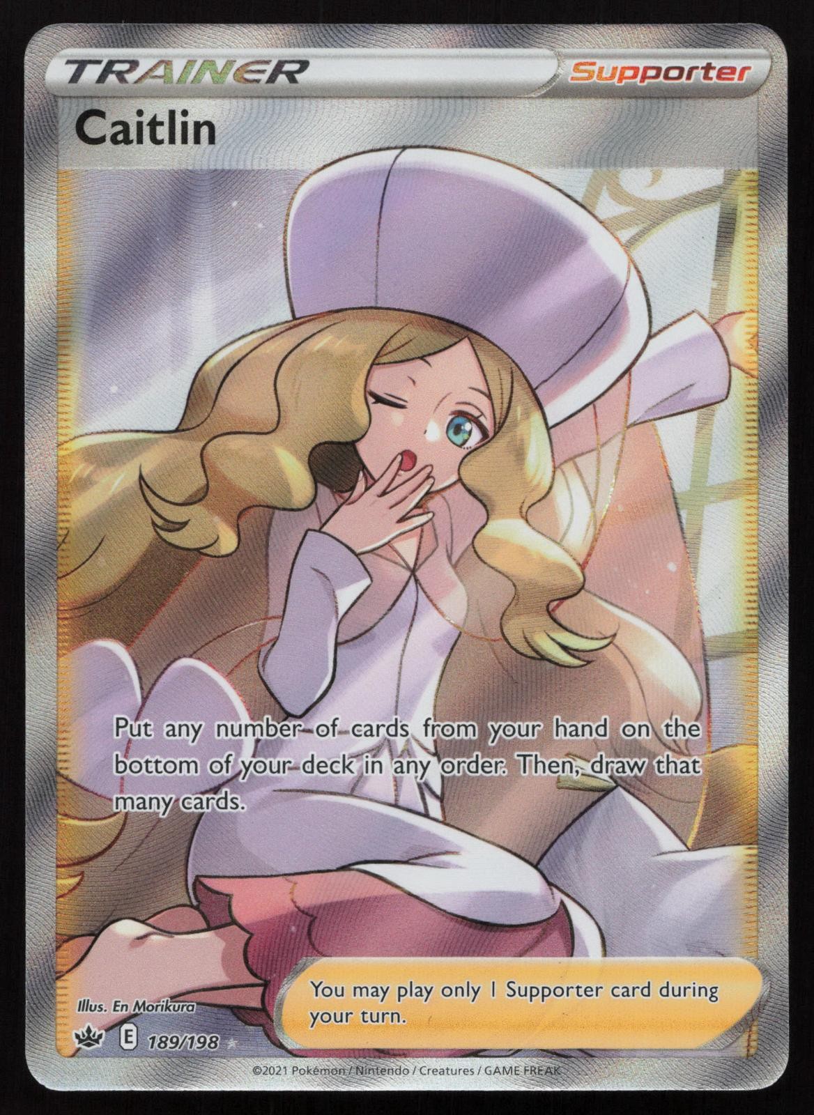Caitlin 189/198 Full Art Ultra Rare Chilling Reign Pokemon English NM