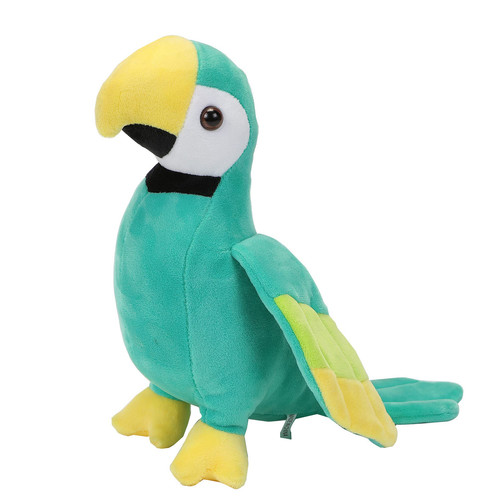 Cute Macaw Parrot Stuffed Animal, Green Bird Stuffed Plush Toy, Soft Parrot P...