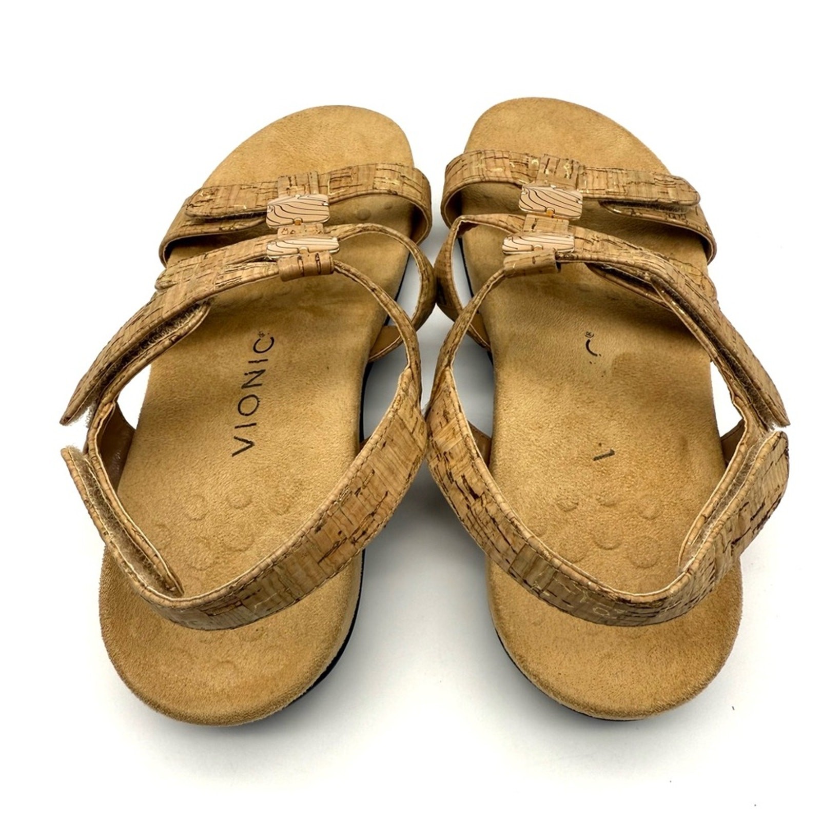 Vionic Amber Gold Cork Adjustable Orthopedic Sand… - image 8