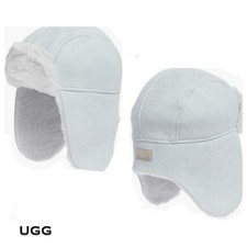 UGG Kids Sheepskin Trapper Hat in Glacier Grey