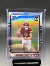 Luke McCaffrey Donruss Optic Holo Prizm Rated Rookie Rookie Card 2024 #268
