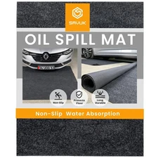 Premium SAVUK Oil Spill Mat, Absorbent, Reusable, Waterproof, Garage Protect,...