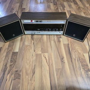 Vintage Hitachi KST-3400H AM/FM Stereo Radio Cassette Woodgrain 50W Japan