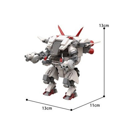 BlockNova Classic Pink Mecha Robot 204pcs Building Bricks Construction Toy