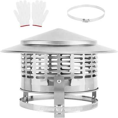 6 Inch Cone Top Chimney Cap,Round Chimney Cap Chimney Cover Cap Stainless Steel