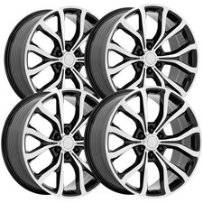 (Set of 4) Replica PR230 22x9.5 6x135 +44mm Black/Machined Wheels Rims