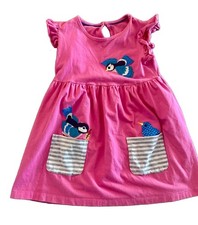 Little Girls Boden Style Dress Brand Unknown ; Pink, Bird Appliqu s, Size 6