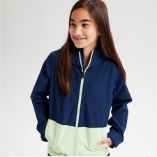 Burton Kids Veridry Rain Jacket Sz L 10-12 gleam/navy color