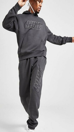 Chandal nike para hombre S M L XL Sudadera Con Capucha Chándal Pantalones  Gris Gimnasio Pantalones | eBay