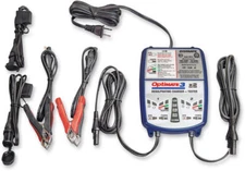 TecMate OptiMate 3 Battery Charger-Tester-Maintainer 12V, 2-Bank 7-Step TM451