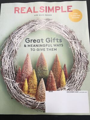 Real Simple Magazine December 2020 Great Gifts & Meaningful Ways To Give Them