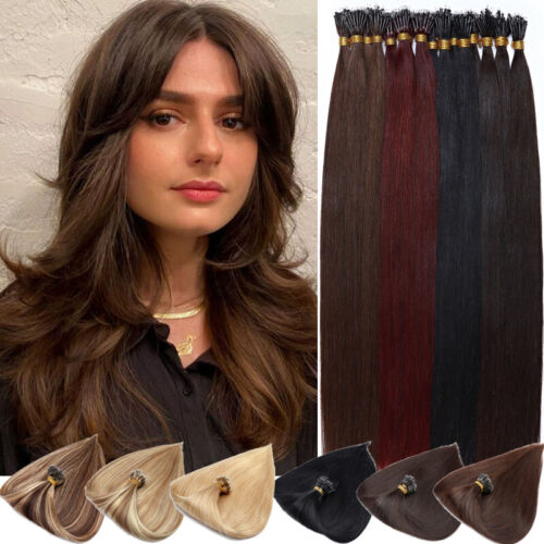 Highlight Nano Ring Human Hair Extensions Nano Beads Loop Link Hair Thick Blonde