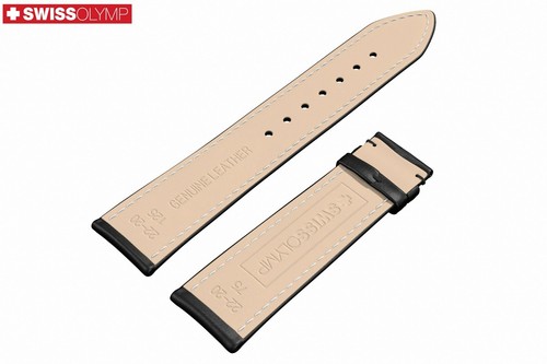 For CASIO Flat Black Genuine Leather Watch Strap Band For Clasp Buckle Pins - Picture 7 of 12