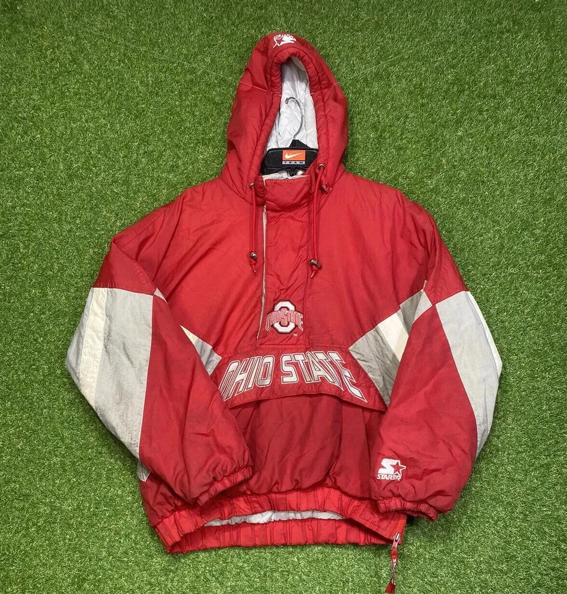 Vintage STARTER Ohio State Buckeyes Windbreaker Pullover Jacket