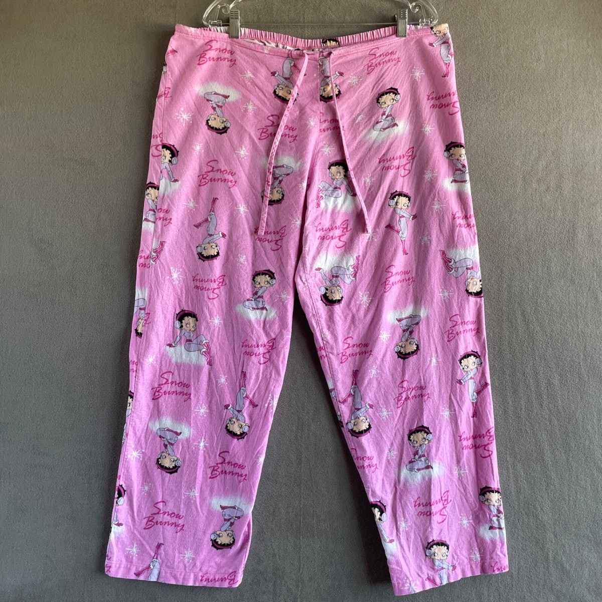 Vintage Betty Boot Pajama Pants Snow Bunny Large 12/14 Baggy