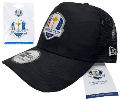 New Era Tonal Camo Trucker Mesh Ryder Cup 2023 Cap + GRATIS MAGNET Marco Simone