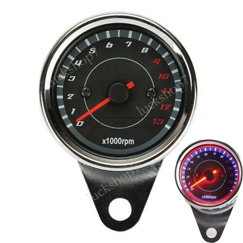 Motorcycle Tachometer Black Gauge For Harley Sportster Heritage Softail Custom - Imagem 3 de 4