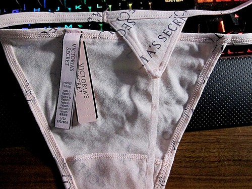New Victoria's Secret FREE SHIP!💖Cotton V-String Thong💖Large💖Pink Logo