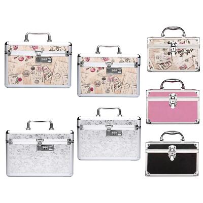 Kosmetikkoffer mit Tablett Kosmetik Aufbewahrungsbox für Beauty Tools Frauen Kosmetik