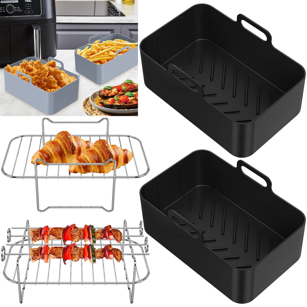 Air Fryer Accessories Set with Air Fryer Silicone Pot and Stainless Steel tefNM Air Fryer Accessories Set with Air Fryer Silicone Pot and Stainless Steel tefNM