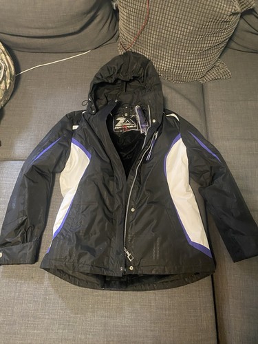 ZeroXposur Women’s Full Zip Snap Button Zipper Pocket Windbreaker Jacket Size M