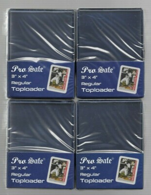 200 TOPLOADERS 3 X 4 CARD HOLDERS 35 PT + 500 SOFT SLEEVES NEW TOP LOAD