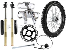 Front Forks Suspension + 19" Wheel 70/100-19 Tire Disc Brake Kit For Honda XR100