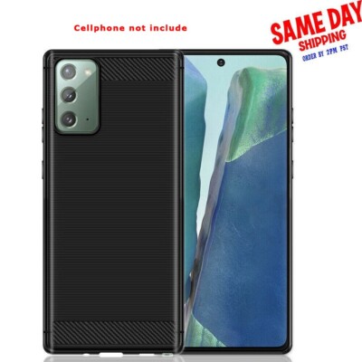 For Samsung Galaxy Note 20 5G SM-N981U Heavy-Duty Carbon Fiber Soft SlimTPU Case