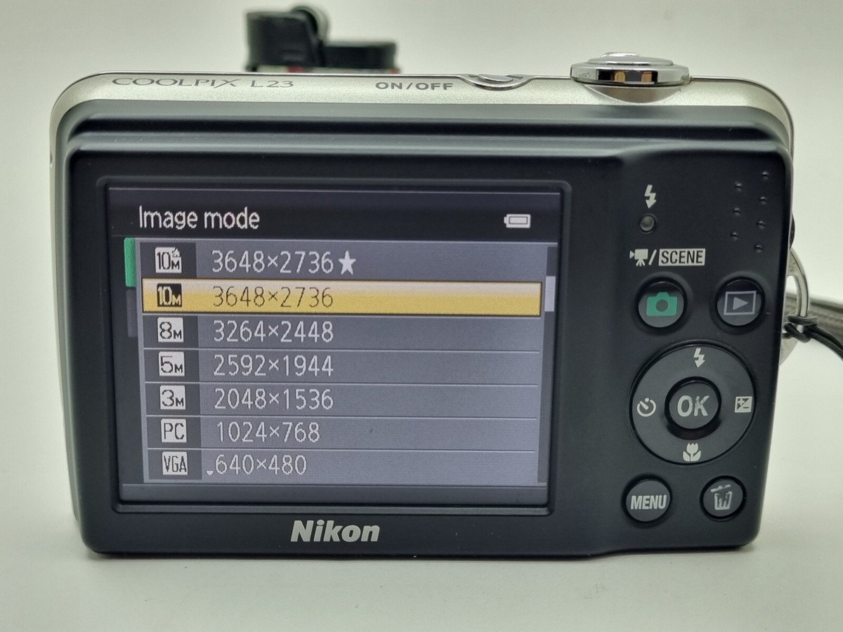Nikon Digital Camera Coolpix L23 Silver L23Sl 1000 Million