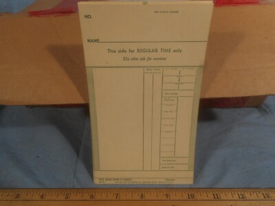 25 SIMPLEX VTG Genuine Time Clock Cards for Junk Journal Ephemera/ Scrapbooking
