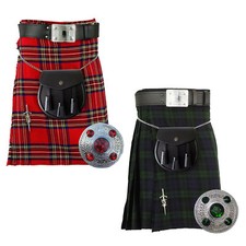 Scottish Mens Kilt Traditional Highland Dress Skirt/Kilt Pin Brooch/Kilt Sporran