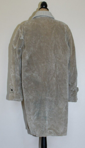 Vintage Tan Corduroy Fleece Lined Button Up Long Coat Women's XL/1X 49" - Picture 2 of 15