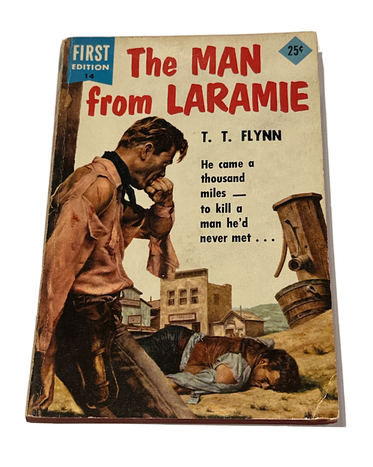 The Man from Laramie by TT Flynn Western Pulp Dell First Edition 1955 VTG