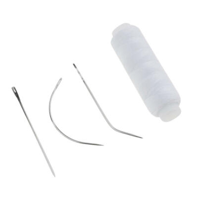 Haar Perücken Toupet Weben Nähgarn mit 3x I/C/J DIY Basteln Nadeln