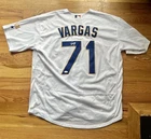 LOS ANGELES DODGERS MIGUEL VARGAS SIGNED JERSEY JSA COA WORLD SERIES MLB