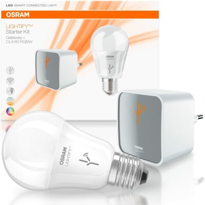 Osram Lightify Starter Kit Gateway + CLA60 RGBW E27 Smart Home Set Wifi Alexa