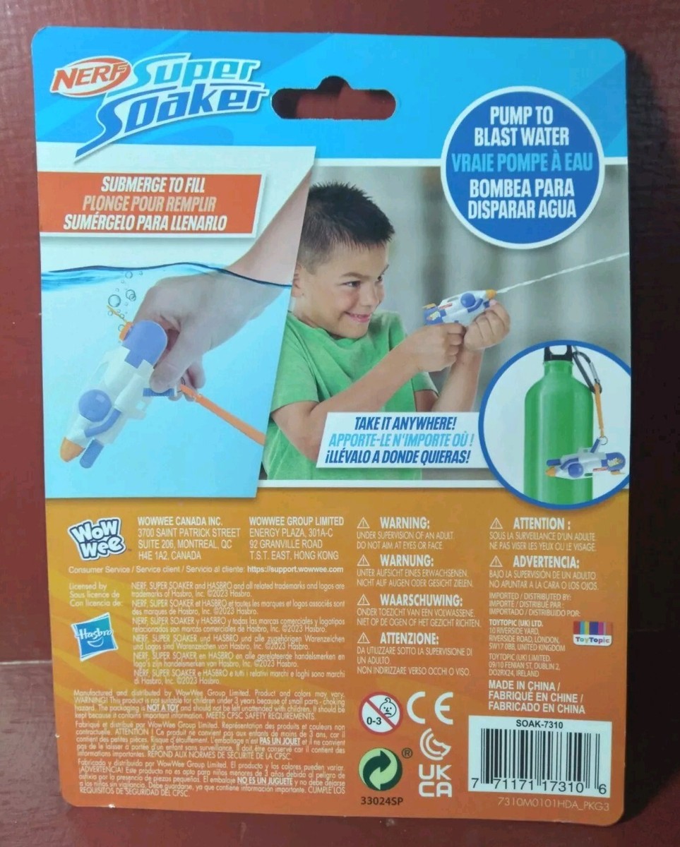 New Nerf Mini Super Soaker CPS 1000 Keychain Small Water Blaster