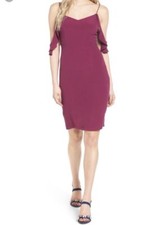ASTR The Label Purple/Plum Cold Shoulder Cami Dress Size M 6 NWT 