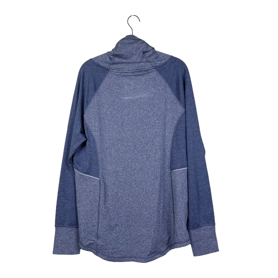Avia Pullover Womens Size L Blue Drawstring Long Sleeve Funnel Neck Athletic Top - Image 3 of 4