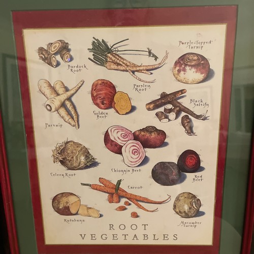 Köche illustrierte Wurzel Gemüse Küche Kunst von John Burgoyne individuelle Rahmung - Bild 2 von 5