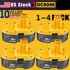1-4Pack 18 Volt replacement for Dewalt Battery DC9098 DC9099 DC9096 18V NiMH