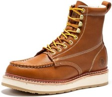 Men's Comfortable Work Boots Wide Soft Toe Casual Shoes, Oil Resistant, Coolmax