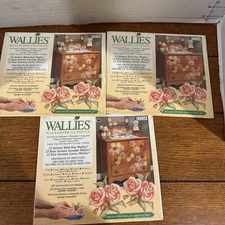 3 Wallpaper Cutouts Lot  Wallies NEW-- salmon wash roses 25 per pack