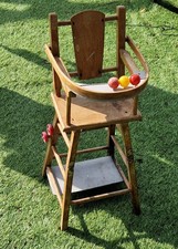 CHAISE HAUTE VINTAGE MÉTAMORPHIQUE EN BOIS MASSIF POUPÉES