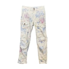 Anthropologie Pants Women 27 The Wanderer Cargo Pocket Watercolor Paint Splatter