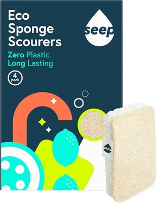 Seep Eco Schwämme Abwasch - 4er Pack Multipack kompostierbarer Küchenschwamm